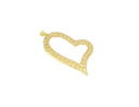 Large Pave 18k Gold Heart Charm, CZ Heart Charm, Cut Out  Heart Charm For Jewelry,Gold Heart Charm For Necklace, 4 Diff colors CPG2504