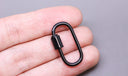 Black Large U Shape Screw Clasp, 25x14mm, Painted Carabiner Clasp, Painted Lacquer Clasp, Oval Screw Clasp
