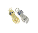 Gold Or Silver OK Hand Gesture Charm,Pave Hand Charm For Necklace,Dainty CZ Hand Charm With CZ, Trendy Minimalist Jewelry,CPG679