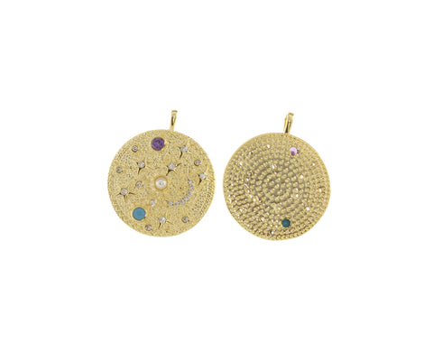 Star Moon Crescent Charm,Gold Star And Moon Pendant,CZ Moon Star And Sun Charm ,1 pc,5pcs or 10 pcs,WHOLESALE,CPG447