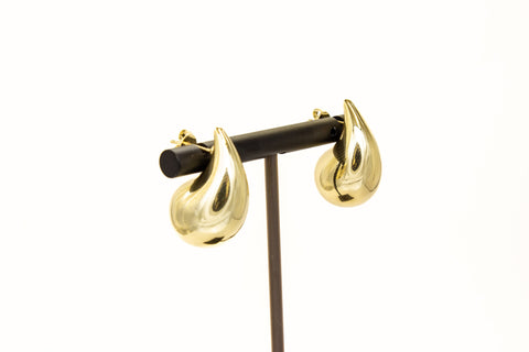 Drop Earrings,Gold Teardrop Earrings,Pear Shape Stud Earrings,Puff Post Earring, FJ1-388, FJ1-390