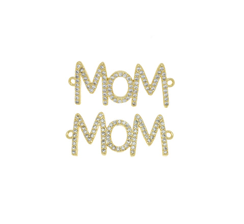 Mom Monogram Charm For Bracelet Making,Mom Word Monogram Bracelet Connector Charm,Mother’s Day Gift,1 pc,5pcs or 10pcs,CNG048