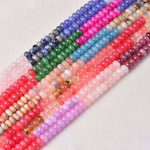 COLOR MIX Rondelle beads, 5x8mm, 10 colors total combo choices, Fun and Adorable, 5x8 Rondelle, 2 listings all choices WHOLESALE