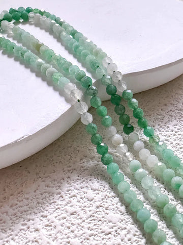 Micro Faceted Natural Ombre Emerald