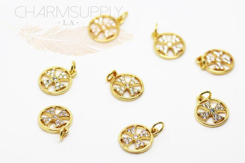 Gothic cross cz charm,Dainty Cross Charm,Gold Rose,Silver,Black Cross Charms,CP367