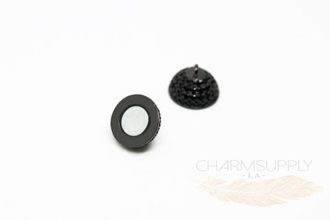 Black CZ Round Magnetic Clasp MP03-059