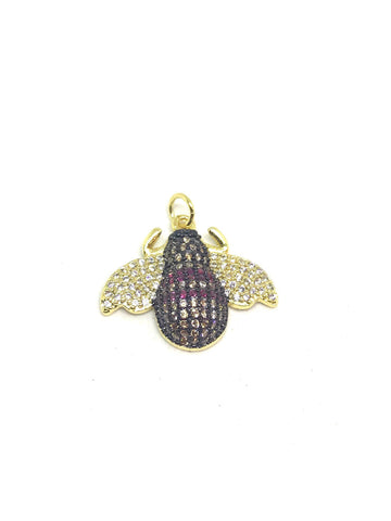 Colorful cz beetle pendant,CP185