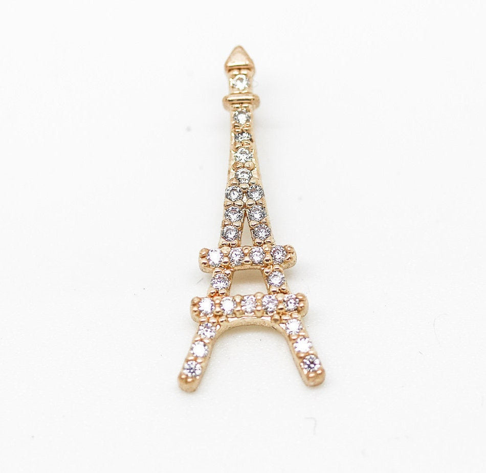 Eiffel Tower cz charm/pendant