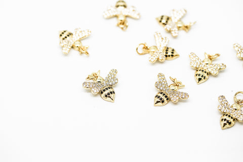 Little Cute cz set bee pendant,CP078