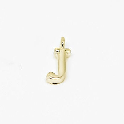 I-P 5 pcs, 10 pcs or 50 pcs, Gold Plain 6mm Alphabet Charm, WHOLESALE