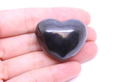 Large or Small Natural Shungite Hearts, Pocket Stone, Root Chakra, EMF protection, Meditation, Protection, Detox, Purification