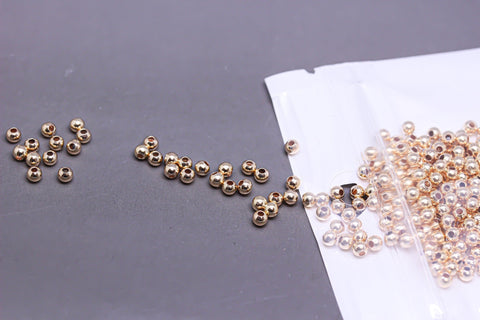 620pcs of 3mm 14k REAL Gold Plated, Rack Plated, Super Durable Quality, Try it to believe it, 20 grams, WHOLESALE