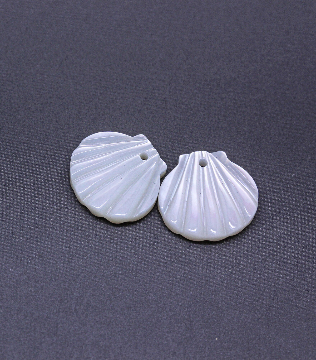 -2 pcs of Natural Mother of Pearl 12mm Shell Charms, Pendant, 1 pcs or 10 pcs, Sea Shell, Ocean Theme Jewelry, WHOLESALE