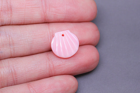 -2 pcs of Natural Queen Conch 12mm Shell Charms, Pendant, 1 pcs or 10 pcs, Sea Shell, Ocean Theme Jewelry, WHOLESALE