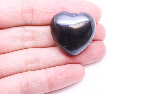 Large or Small Natural Shungite Hearts, Pocket Stone, Root Chakra, EMF protection, Meditation, Protection, Detox, Purification