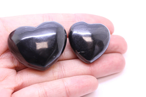 Large or Small Natural Shungite Hearts, Pocket Stone, Root Chakra, EMF protection, Meditation, Protection, Detox, Purification