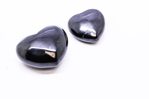 Large or Small Natural Shungite Hearts, Pocket Stone, Root Chakra, EMF protection, Meditation, Protection, Detox, Purification