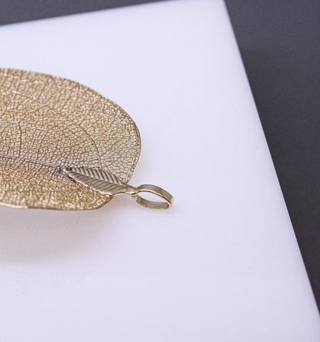 Gold Dipped Real Leaf Pendant, Real Leaf Jewelry, Three inches, Natural Jewelry Component, 1 pc or 10 pcs, WHOLESALE