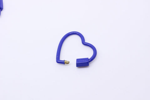 Royal Blue Screw Clasp, 20mm, Painted Carabiner Clasp, Painted Lacquer Clasp, Oval Screw Clasp, Strong, 1 pc or 10 pcs, WHOLESALE