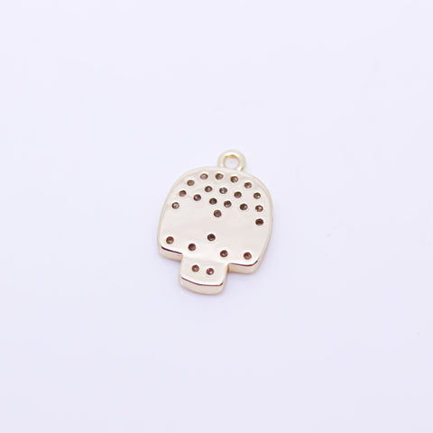 Gold Or Silver cz Skull Charm, 14x10mm, gold skull charm, Silver Skull Charm, 1 pc or 10 pcs, WHOLESALE,CPG315-CPS315