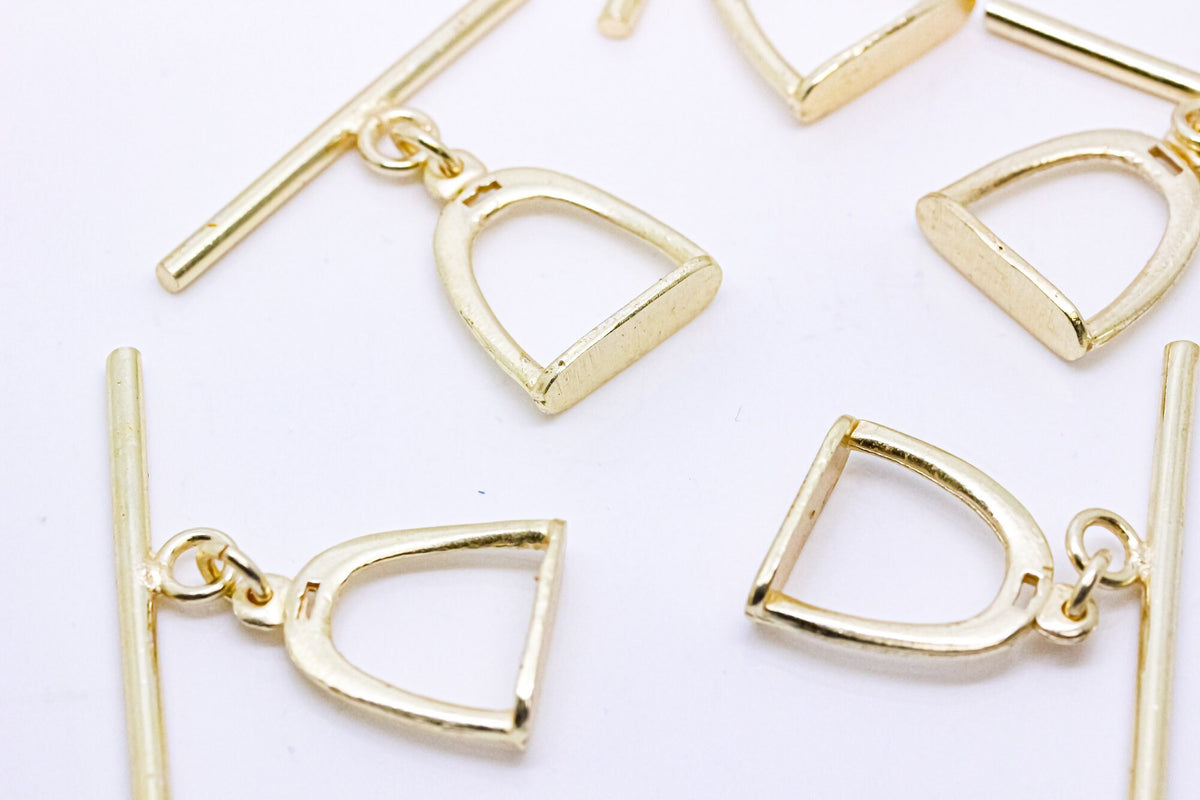 5 sets of Gold, Silver  Semi-Circle Toggle Clasp, 17mm, Toggle Clasp, Tarnish resistant, 5 sets, WHOLESALE,CLS045