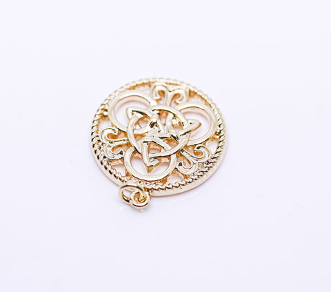Gold Flower of life pendant, Sacred of Geometry Pendant, Sacred of Geometry Jewelry, 20mm, 1 pc or 10 pcs, WHOLESALE, CPG052