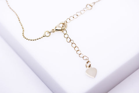 Gold 1mm Beaded necklace,Water-Resistant,16" Mini beaded Necklace, Great for Charm Layering,1 inch extension, 1pc or 12 pcs,WHOLESALE,NKG001