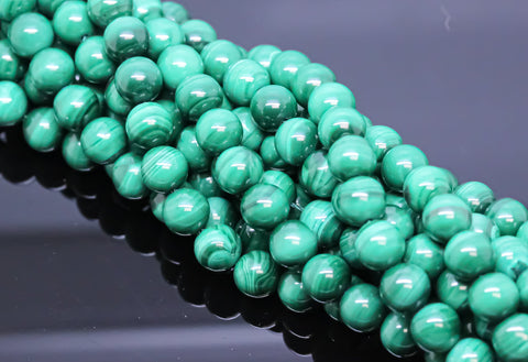 Beautiful Natural Malachite 4mm, 6mm Round Beads, Congo Malachite, Green Malachite,Round malachite Beads,15.5 inches, full Strand, WHOLESALE