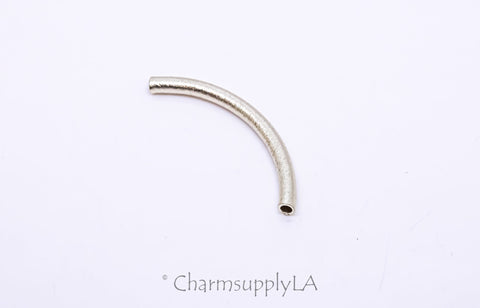 -4 pcs of Skinny Hand Brushed Gold tubes, Gold Skinny Tubes, 40x3mm, 4 pcs, WHOLESALE HBB-1003