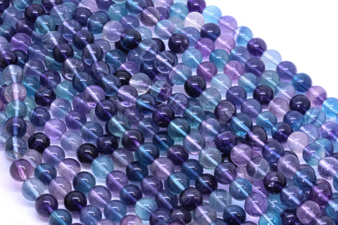 -AAA Natural Rainbow Fluorite 8mm Round Beads, Enhances protection, Improves concentration, 15.5 inches, Full Strand, WHOLESALE FLU-1015