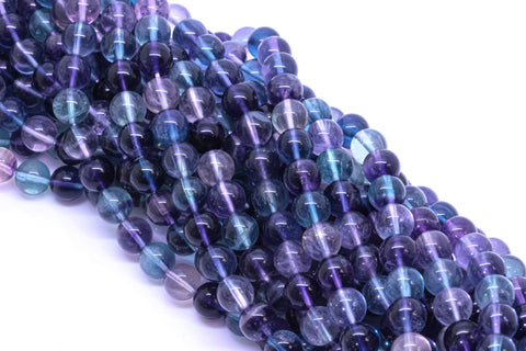 -AAA Natural Rainbow Fluorite 8mm Round Beads, Enhances protection, Improves concentration, 15.5 inches, Full Strand, WHOLESALE FLU-1015