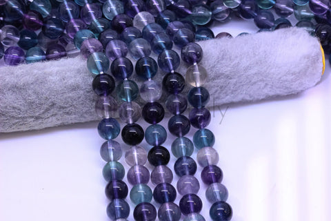 -AAA Natural Rainbow Fluorite 8mm Round Beads, Enhances protection, Improves concentration, 15.5 inches, Full Strand, WHOLESALE FLU-1015