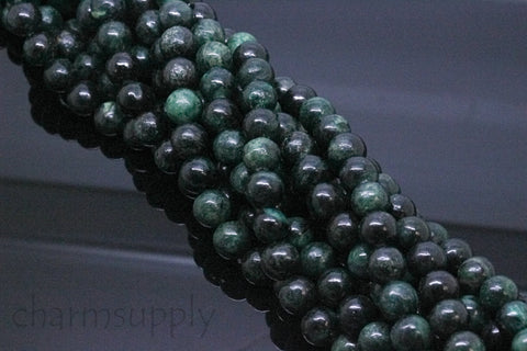 Rare AA Natural Green Mica Round Beads, 8mm,Special Batch,One of a Kind,Galuconite,Limited Stock, 15.5inches, Full Strand, Wholesale, GM-001