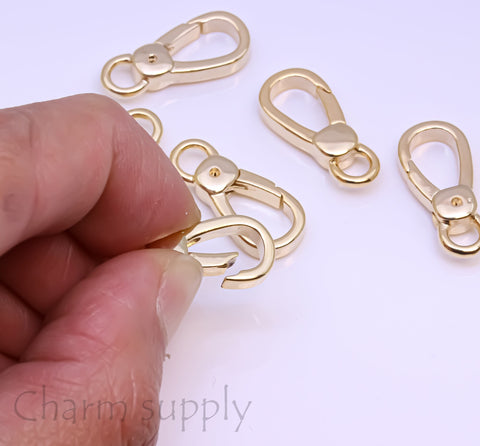 New Style! Gold Bulky Lobster Clasp, Plain Lobster Clasp, Enhancer Link to Charms, 21x10mm, 1 pc or 10 pcs, WHOLESALE,CLG028-CLS028