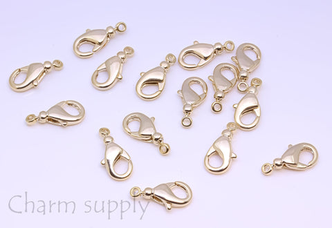 Gold or Silver Swivel Lobster Clasp, 10x22mm, Gold Lobster Clasp, Silver Lobster Clasp, Mask Clasp, 1 pc or 10 pcs, WHOLESALE,CLG066,CLS066