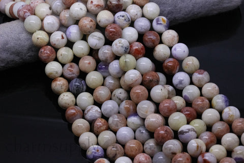 Beautiful AA Natural Purple Opal Round Beads, 6mm, 8mm, 10mm, Purple Opal Beads, Brazilian, 15.5 inches, Full Strand, Wholesale, PO-004-006