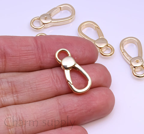 New Style! Gold Bulky Lobster Clasp, Plain Lobster Clasp, Enhancer Link to Charms, 21x10mm, 1 pc or 10 pcs, WHOLESALE,CLG028-CLS028