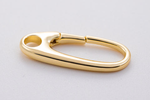 Gold Push in oval Clasp, Extra Large, Great for Large pendants, 32x12mm, clasp enhancer, 1 pc or 10 pcs, WHOLESALE,CLG072