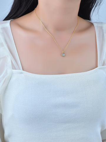 Micro Pave Disc Charm, Gold Dainty CZ Charm, Unique Affordable Gift,CPG312