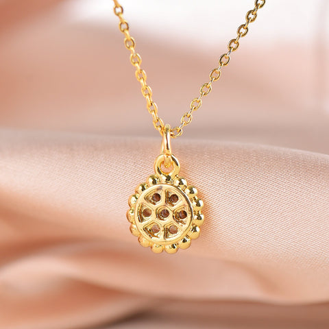 Micro Pave Disc Charm, Gold Dainty CZ Charm, Unique Affordable Gift,CPG312