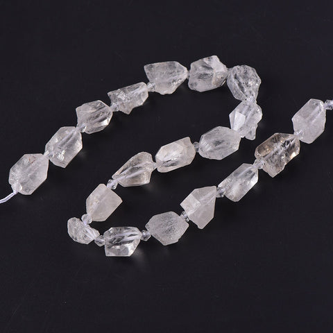 Natural Tibetan Double Terminated Quartz, Organic rough nugget, 20x15mm, organic cut, Rustic look, WHOLESALE