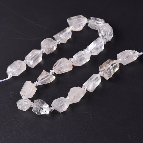 Natural Tibetan Double Terminated Quartz, Organic rough nugget, 20x15mm, organic cut, Rustic look, WHOLESALE