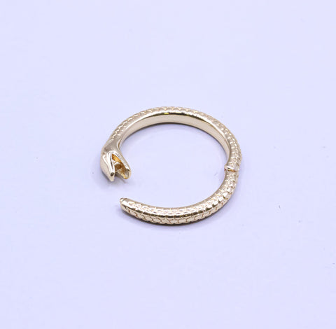 Gold Snake Snap Close Enhancer Clasp, Snake Serpent Charm Holder Enhancer Ring For Jewelry Making, CLG076-CLS076