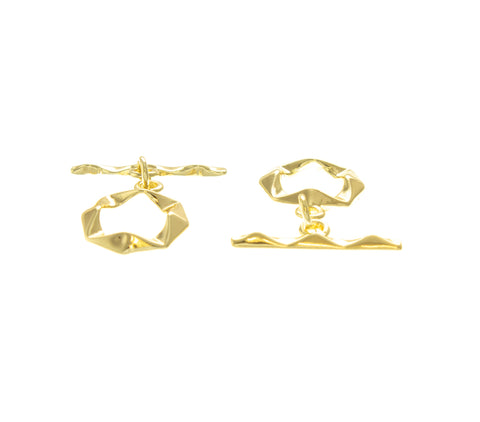 Toggle Clasp,Abstract Design Toggle Clasp,Gold Toggle Clasp,DIY Clasps,CLG034