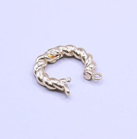 Gold Snap Jewelry Clasp, Clicker Ring Hoop Connector For Jewelry Making,Enhancer Bail For Charm, Slider Charm Holder,CLG098,CLG099