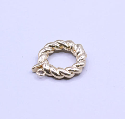 Gold Snap Jewelry Clasp, Clicker Ring Hoop Connector For Jewelry Making,Enhancer Bail For Charm, Slider Charm Holder,CLG098,CLG099