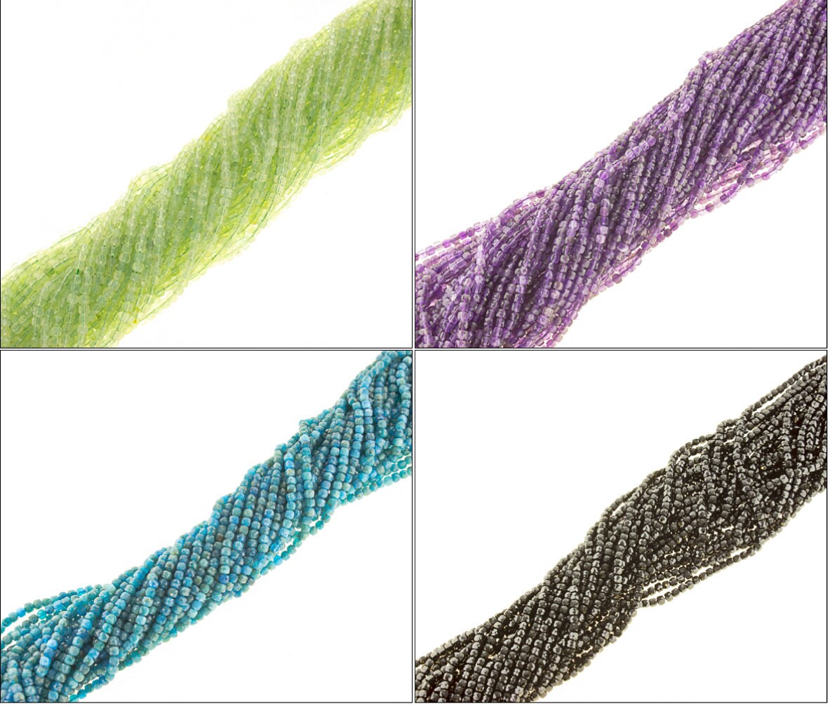 Cube Beads 4mm,Square Gemstone Beads,4mm Natural Beads,4mm Gemstones.