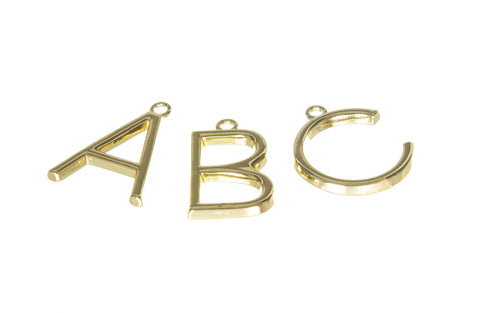 Personalized Gold Initial Pendant For Necklace,Available A-Z, Gold Initial Charm For Keychain,CPG001