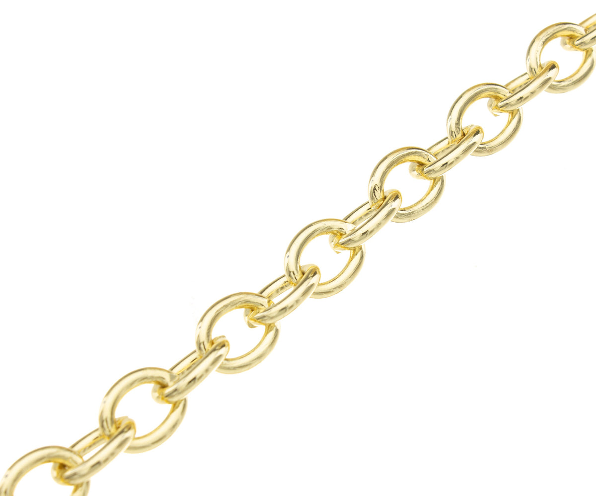 Large Rolo Chain Gold, Rolo Chain For Necklace And Bracelet,Rolo Chain For Purse Strap,CHG021