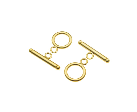 Matte Finish Toggle Clasp,Gold Circle Toggle Clasp,Round Toggle Clasp For Jewelry,CLG002